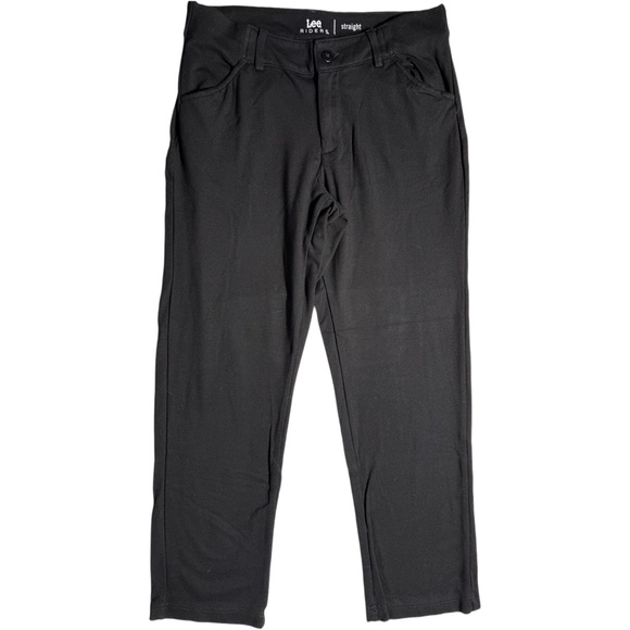 Lee Pants - Lee Riders Straight Leg‎ Pants Black Women 12P W36LS08 Stretch Cotton Feel